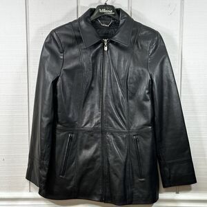 Wilson's Vintage Leather Women's Black Jacket M Pelle Studio Thinsulate Lined